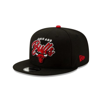 Chicago Bulls Gorra | New Era NBA Retro Script 9fifty Snapback Cap Mexico - Negros